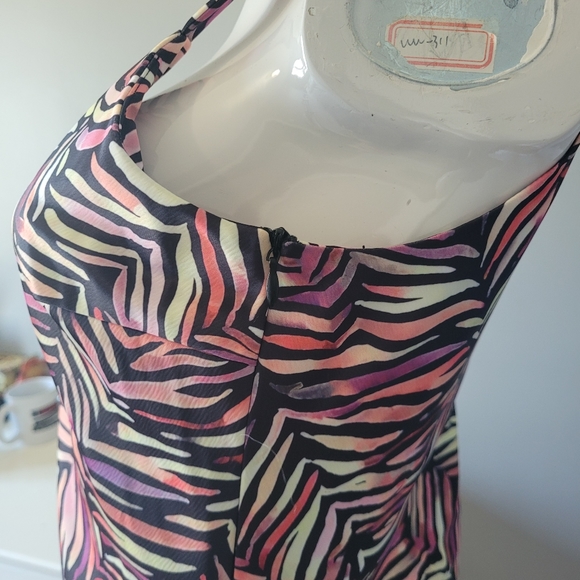 Nasty Gal Abstract Zebra Maxi Gown, VGUC, Size 6 - Picture 6 of 11